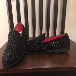 Men Sequin Slip-on Loafer Shoes